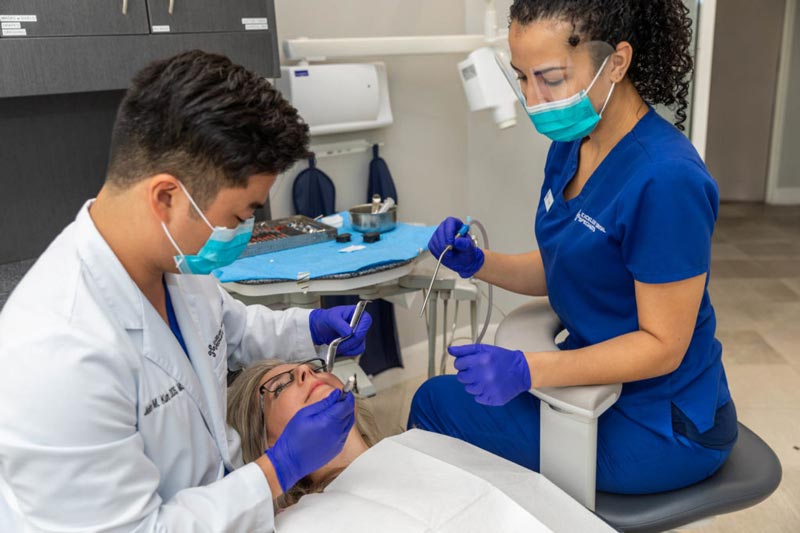 our dental specialists during a procedure